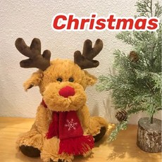 크리스마스 루돌프사슴 인형 30cm 선물 인테리어 소품 장식 귀여운 순록, 1개, 남여공용
