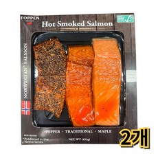 코스트코 POPPEN 훈제연어스테이크 /냉장 세가지맛 페퍼 트래디셔널 메이플, 2개