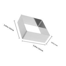 사각형 케이크 링 무스 커터 베이킹 도구 페이스트리 쿠키 반죽 몰드, 1개