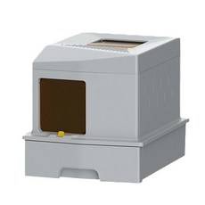 UrbanPaw 方寸 下進上出隔臭貓砂盆 白色/灰色可選, 灰色, 1個