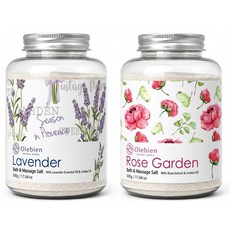 올레비엔 라벤더+로즈가든 바스 앤 마사지솔트, 500g, 2개