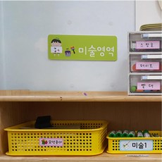 교구장 개별영역 타이틀 1ea 낱개판매 언어 음률 미술 과학 쌓기놀이 역할놀이 환경판, 기타영역 가로-25cm