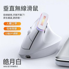 右手垂直立式人體工學無線滑鼠 藍芽雙模 靜音, 白色充電款24G藍芽雙模820, 如圖