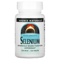 소스내루럴스 셀레늄 Selenium 200mcg 미네랄 타블렛 120정, 120g
