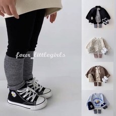 四口甜 台灣現貨秋冬新品男女寶寶內搭打底褲 男童女童羅紋彈力拼色內搭褲