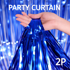 브로키 파티커튼 은박 수술 데코 생일 장식 소품, 2개, 07_코발트블루