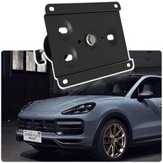 도난 방지 번호판 홀더 링컨 에비에이터/해적/노틸러스 2세대/네비게이터 4세대와 호환 전면 그릴 번호판 브래킷 장착 키트 드릴 범퍼 프레임 없음, Cayenne Turbo 2019-2023