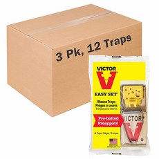 Victor Easy Set 마우스 트랩 - 18팩 (총 72개)_173397, 트랩 12개_173397