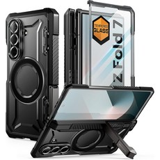 SUPCASE UB GRIP 유비그립 갤럭시 Z 폴드 7 러기드 맥세이프 스탠드 케이스, 블랙