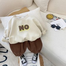 歐寶唄 兒童套裝 男童新款春裝韓版休閑網紅春秋衛衣運動兩件式套裝 童裝套裝