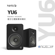Kanto YU6 藍牙立體聲書架喇叭, 黑色啞光