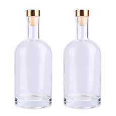 가인글로벌 위스키500 유리병 주류병 더치병 담금주 술병, T형마개(골드), 2개, 500ml