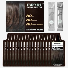 Farndu Dark Brown Hair Color Shampoo for Women Men Ammonia-Free & PPD-Free Gray Coverage Herbal Na, 다크 브라운, 1