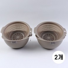 일본 나카야 이중채반 S 700ml (K535) 과일 야채 미니채반, 연브라운, 2개