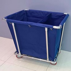 세탁물 수거함 의류 청소카트 4관 자동차 객실 파란색 침구류 모텔 호텔 직사각형, N. 친환경 원뿔형 건습 분리 천백