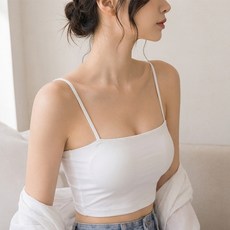 벨라미티나 찰랑거리고 가볍고 부드러운 심리스 노와이어 캡내장 브라탑 끈나시 튜브탑