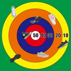 메리팡 신발양궁 과녁판 점수판 신발던지기 게임판, 1.5m, 1개