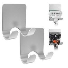 링키디어 접착형 행거 질레트 호환, Linkidea 샤워용 벽 마운트 면도기 홀더 2팩,