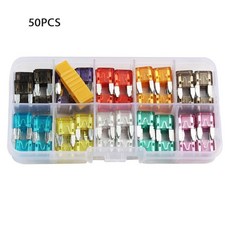 자동차 퓨즈 블레이드 세트 모음 미니 차량용 소형 키트 중형 알루미늄 박스 아연 DS-NA, 50pcs