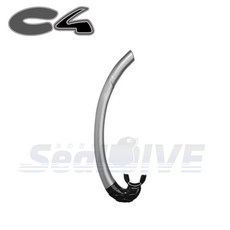 義大利 C4 銀色呼吸管 潛水自潛專用 舒適安全排水佳