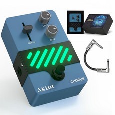 AKLOT 옥타브 일렉트릭 기타 페달: 빠른 트래킹 및 다이내믹 리스폰스 +1/-1 옥타브 및 레벨 컨트롤 미니 기타 이펙트 페달 트루 바이패스 네온 서브 시프트, Chorus