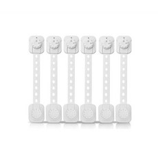 밴드형 다이얼 서랍 유아 이중 안전잠금장치, 혼합색상, 6개