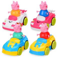 小豬佩奇 1到3歲兒童卡通益智一家人喬治佩奇玩具慣性滑行小豬佩奇玩具車, 1個, 佩猪（单只庄）