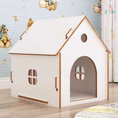 예쁜 중소형견 DIY 강아지집 개집 고양이 하우스 펫 캣, 1개, 9. 밝은 호두색 51x40x52 문X