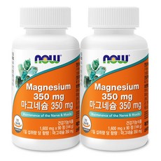 나우푸드 마그네슘 350mg 90정 2병 6개월분, 2개