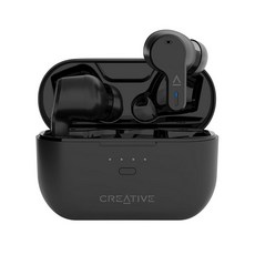 Creative Zen Air Pro 경량 트루 와이어리스 땀 방지 인이어 액티브 노이즈 캔슬링 주변 모드 LE 오디오 블루투스 5.3 IPX5 최대 33시간 배터리, Black