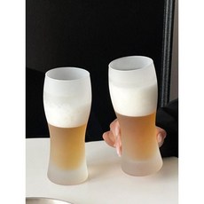 서리 유리 맥주잔 대용량 크래프트 생맥주잔 냉음료 컵 주스잔
