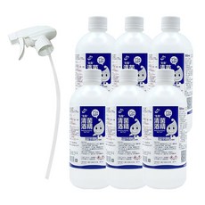 生發 75% 藥用酒精藍標500ml 6入組 贈1噴頭, 6個, 500ml