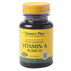 NaturesPlus 天然佳 維他命A 10000IU魚油軟膠囊, 90入, 1個