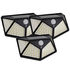 teammaker 태양광 야외조명 화이트 정원등 태양열 센서등 LED 태양열, 3개