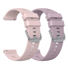 Garmin Bounce용 실리콘 시계 밴드 Garmin Bounce 2 아동용 스마트워치 부드러운 실리콘 조절 가능한 교체품 퀵 릴리즈 시계 스트랩 남아 여아용 (2, 라이트 핑크 + 바이올렛
