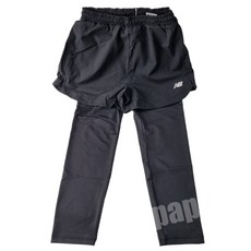 [국내매장판] 뉴발란스키즈 여아 어린이 래쉬가드 레깅스 블랙