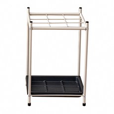 拜爾家居 職人手藝九宮格雨傘架 MIT台灣製造 附滴水盤 傘架 傘桶 多人傘架 雨傘收納 雨傘瀝水架, 珍珠奶茶-超取限購2台/宅配不限制, 1個