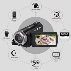UHD 유튜브 스트리밍 캠코더 카메라 48MP 비디오, A. Andoer Video Camera 10