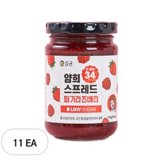 설탕없는과자공장 얌희스프레드 딸기라즈베리, 235g, 11개