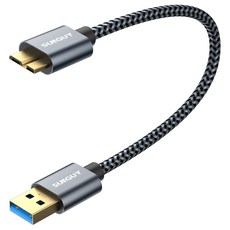 SUNGUY USB A to 마이크로 B 외장하드 케이블 10Gbps, 0.3m, 1개