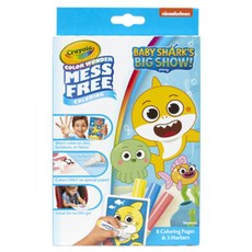 Crayola 繪兒樂 鯊魚寶寶 綜合蠟筆著色繪圖貼紙組 (多選) 韓國正品 兒童畫圖, 1個, 迷你盒小鯊魚彩色記號筆(3色)