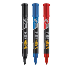 모나미 유성매직 슈퍼 C 사각닙 3색 흑청적 세트, 2세트