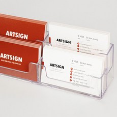 4단 투명 명함꽂이 거치대 받침대 보관