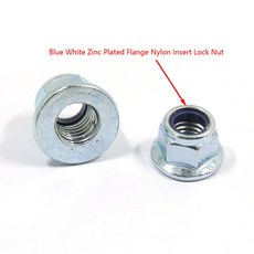 M3-M12 DIN6923 플랜지 나일론 인서트 잠금 너트 A2 304 스테인리스 스틸 및 아연 도금 자가 검정/흰색, 07 M3(5pcs), 02 White Carbon Steel