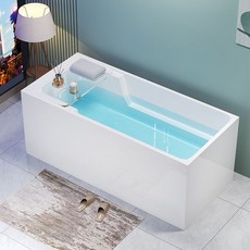 無縫亞剋力獨立式浴缸 加深設計 小戶型適用, 1個, 浴缸 空缸 ,長100 寬70 高60