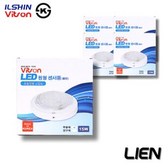 비츠온 LED 원형 센서등 15W 주광색, 5개