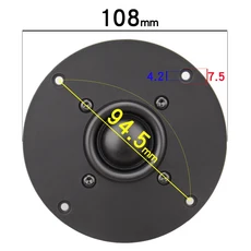 HIFIDIY LIVE 4~4.5인치 트위터 스피커 유닛 블랙 실크 멤브레인 4/8OHM 30W AT레블 B1S 95/100/103/104/10, 01 4 OHM, 07 B1S-108