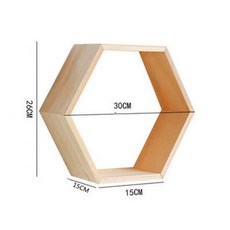 수납장 벌집형 벽걸이 격자형 다용도 40높이 원목, 1단, 내추럴 우드