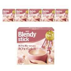 AGF Blendy 低咖啡因歐蕾隨身包, 6個, 18入, 7.7g