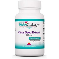 NutriCology 시트러스 시드 추출물 250mg 베지테리안 캡슐, 1개, 120정